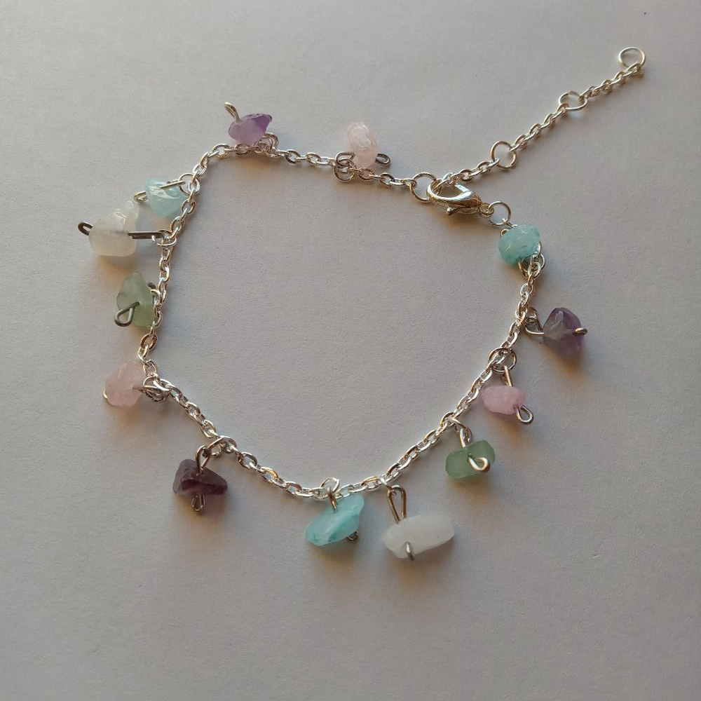 Multicolor stone chip bracelet boho bohemian western hippie bohochic bohowestern